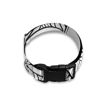 White And Black Scorpio Sign Print Dog Collar