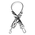 White And Black Scorpio Sign Print Dog Seat Belt
