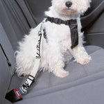 White And Black Scorpio Sign Print Dog Seat Belt