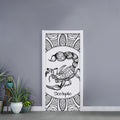 White And Black Scorpio Sign Print Door Sticker