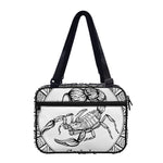 White And Black Scorpio Sign Print Double Strap Bible Bag