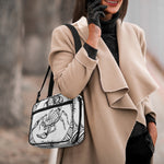 White And Black Scorpio Sign Print Double Strap Bible Bag