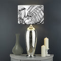 White And Black Scorpio Sign Print Drum Lamp Shade