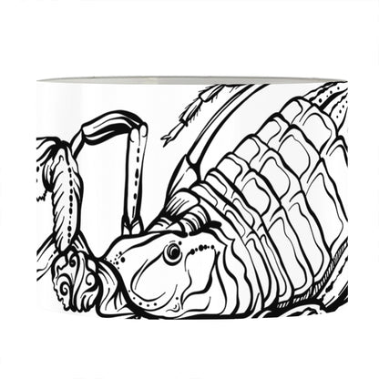 White And Black Scorpio Sign Print Drum Lamp Shade