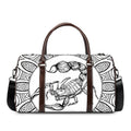 White And Black Scorpio Sign Print Duffel Bag