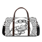 White And Black Scorpio Sign Print Duffle Bag