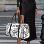White And Black Scorpio Sign Print Duffle Bag