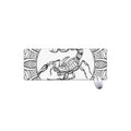 White And Black Scorpio Sign Print Extended Mouse Pad