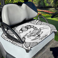 White And Black Scorpio Sign Print Golf Cart Seat Cover