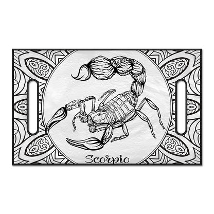 White And Black Scorpio Sign Print Golf Cart Seat Cover