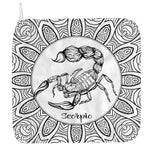 White And Black Scorpio Sign Print Hand Towel