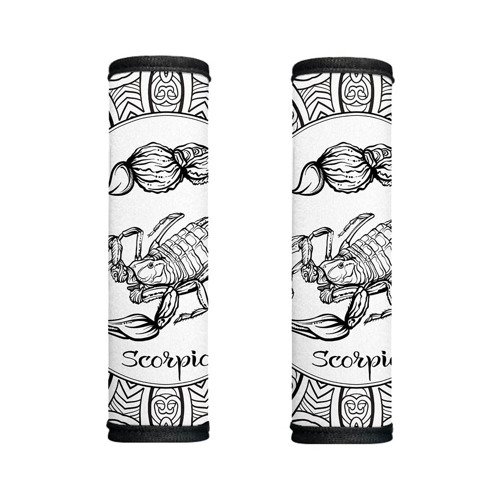 White And Black Scorpio Sign Print Handle Covers