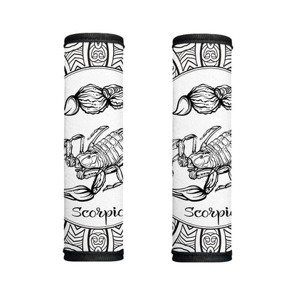 White And Black Scorpio Sign Print Handle Covers