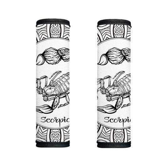 White And Black Scorpio Sign Print Handle Covers