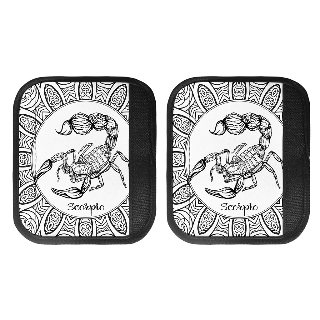 White And Black Scorpio Sign Print Handle Covers