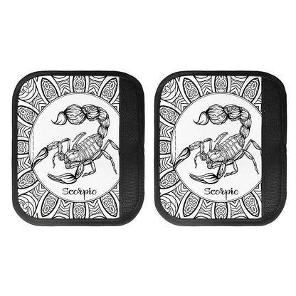 White And Black Scorpio Sign Print Handle Covers