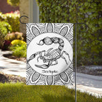 White And Black Scorpio Sign Print House Flag