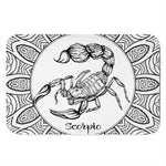 White And Black Scorpio Sign Print Indoor Door Mat