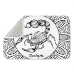 White And Black Scorpio Sign Print Indoor Door Mat