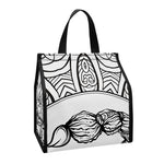White And Black Scorpio Sign Print Insulated Lunch Tote