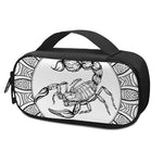 White And Black Scorpio Sign Print Insulin Cooler Travel Case
