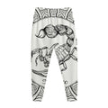 White And Black Scorpio Sign Print Jogger Pants