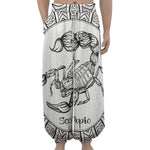 White And Black Scorpio Sign Print Lantern Pants