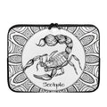 White And Black Scorpio Sign Print Laptop Sleeve