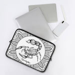 White And Black Scorpio Sign Print Laptop Sleeve