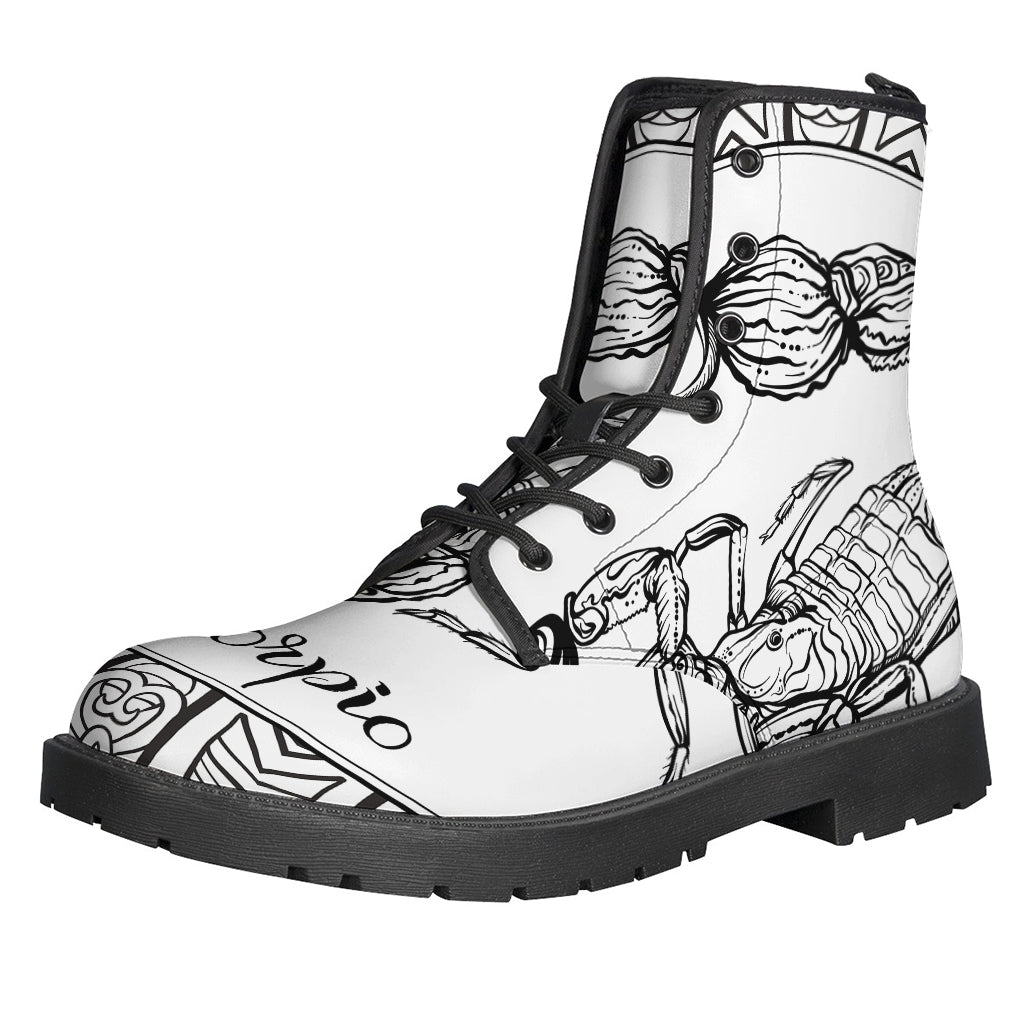 White And Black Scorpio Sign Print Backpack