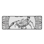 White And Black Scorpio Sign Print Long Kitchen Mat