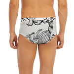 White And Black Scorpio Sign Print Men's Briefs