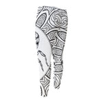 White And Black Scorpio Sign Print Men's Compression Pants