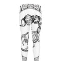 White And Black Scorpio Sign Print Men's Leggings