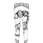 White And Black Scorpio Sign Print Men's leggings