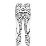 White And Black Scorpio Sign Print Men's leggings