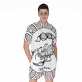 White And Black Scorpio Sign Print Men's Romper