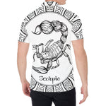 White And Black Scorpio Sign Print Men's Shirt