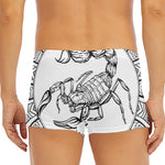 White And Black Scorpio Sign Print Men's Short Boxer Briefs