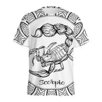 White And Black Scorpio Sign Print Men's Sports T-Shirt