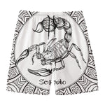 White And Black Scorpio Sign Print Men's Swim Trunks