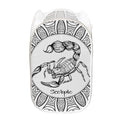 White And Black Scorpio Sign Print Mesh Laundry Hamper