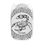 White And Black Scorpio Sign Print Mesh Laundry Hamper