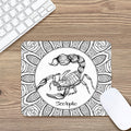 White And Black Scorpio Sign Print Mouse Pad