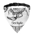White And Black Scorpio Sign Print Over The Collar Dog Bandana