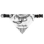 White And Black Scorpio Sign Print Over The Collar Dog Bandana