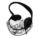 White And Black Scorpio Sign Print Pet Sling Carrier