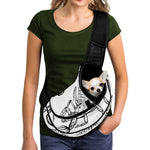 White And Black Scorpio Sign Print Pet Sling Carrier