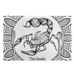 White And Black Scorpio Sign Print Placemat