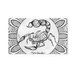 White And Black Scorpio Sign Print Polyester Flag
